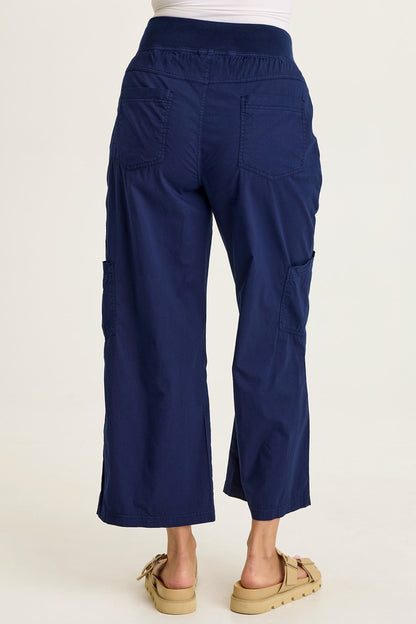 Leopold Poplin Darted Knee Cargo Crop