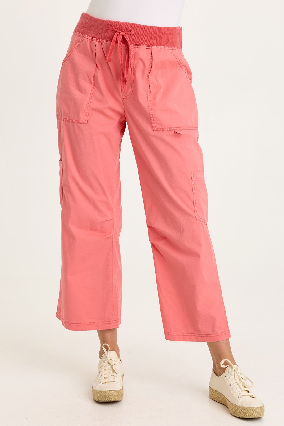Leopold Poplin Darted Knee Cargo Crop