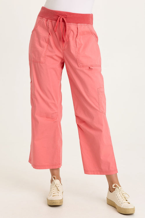 Leopold Poplin Darted Knee Cargo Crop