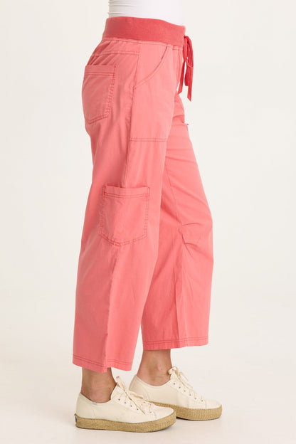 Leopold Poplin Darted Knee Cargo Crop