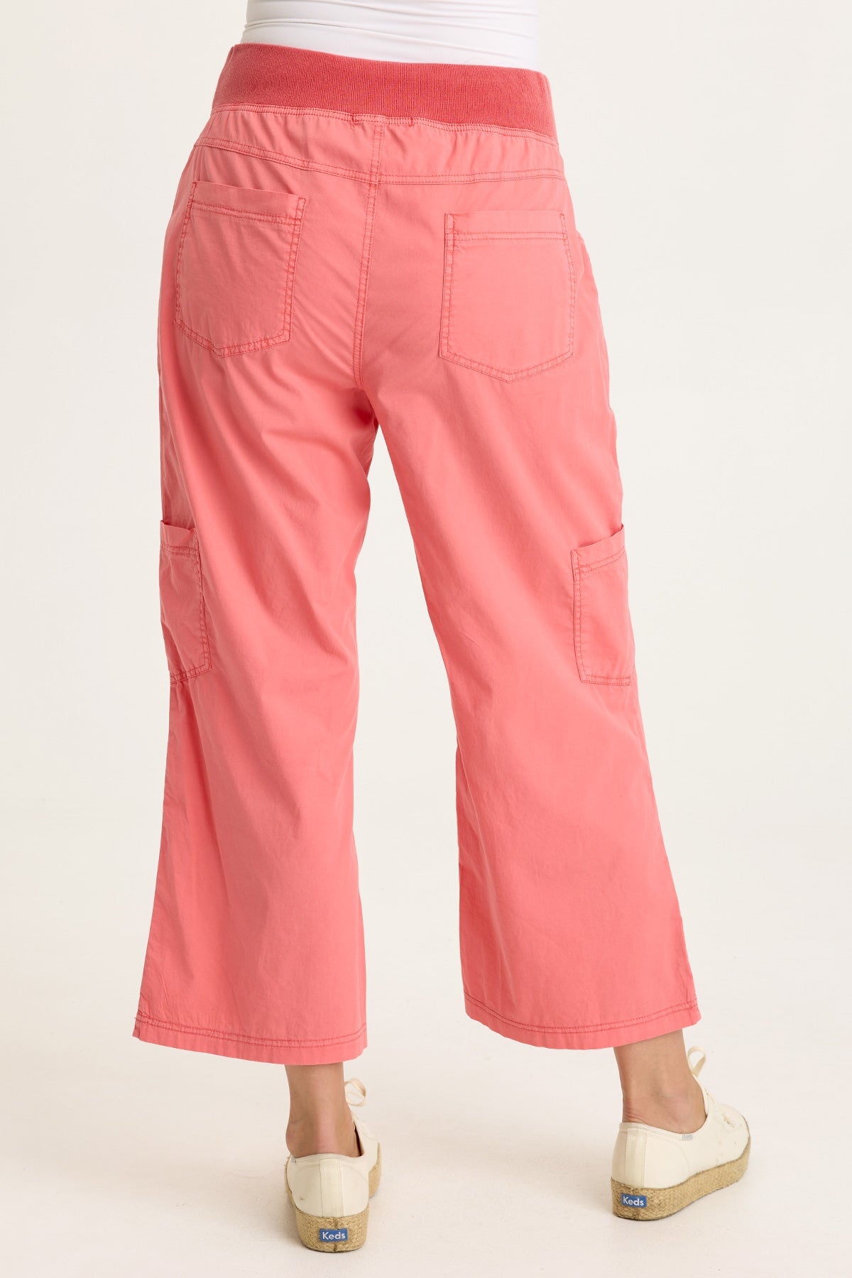 Leopold Poplin Darted Knee Cargo Crop