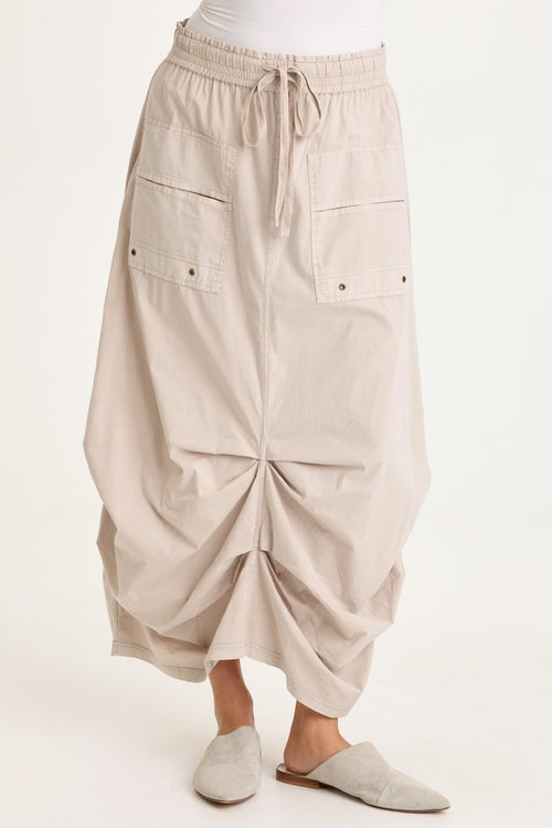 Hedvig Poplin Pleated Hem Skirt