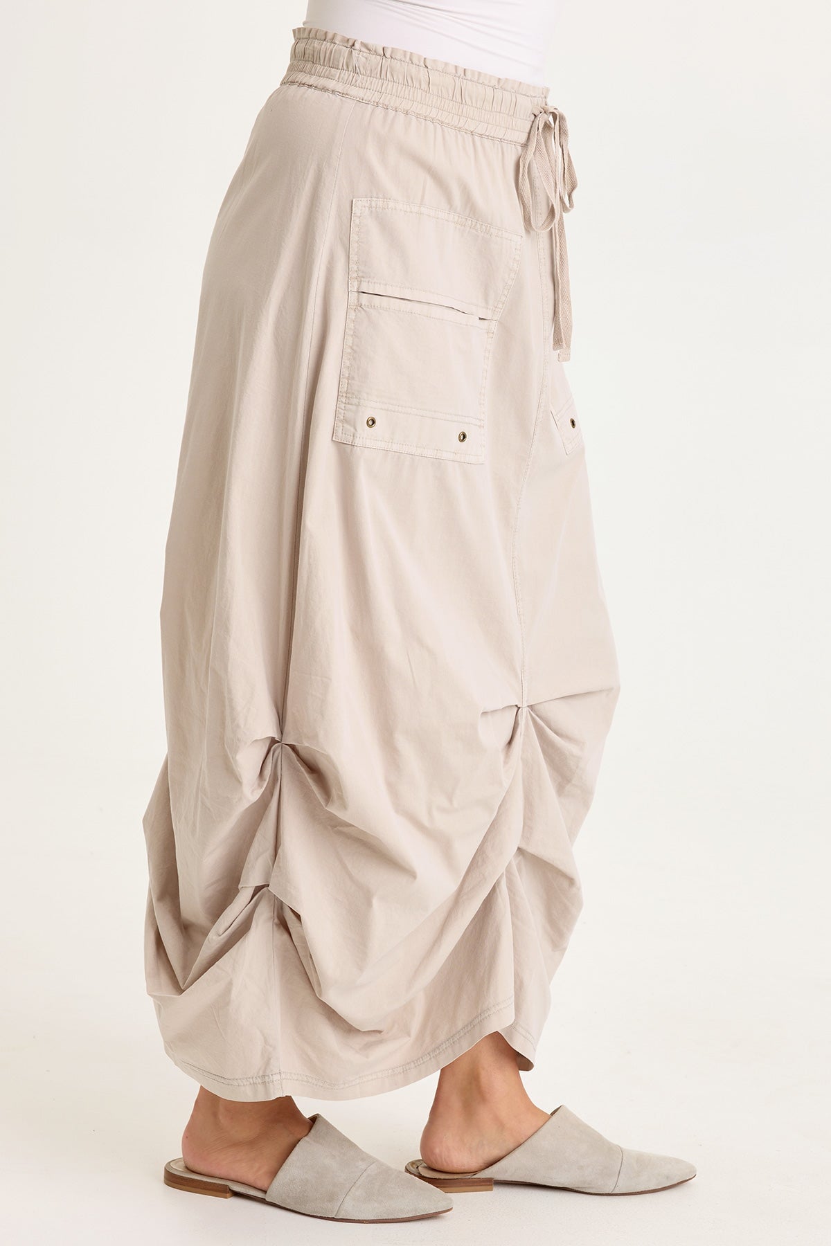 Hedvig Poplin Pleated Hem Skirt
