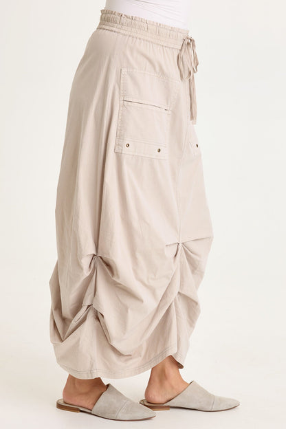 Hedvig Poplin Pleated Hem Skirt