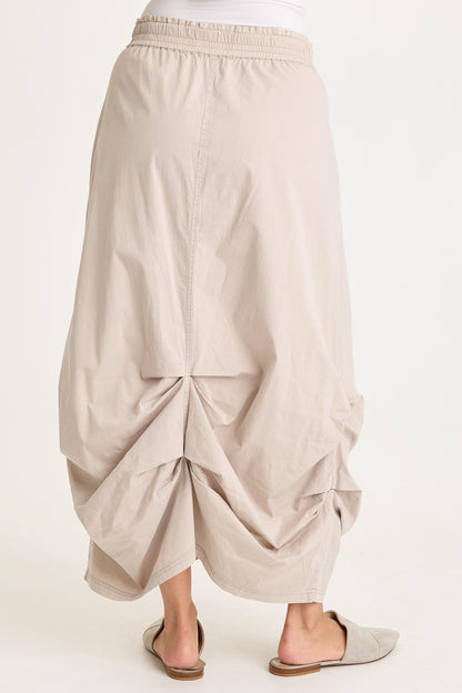 Hedvig Poplin Pleated Hem Skirt