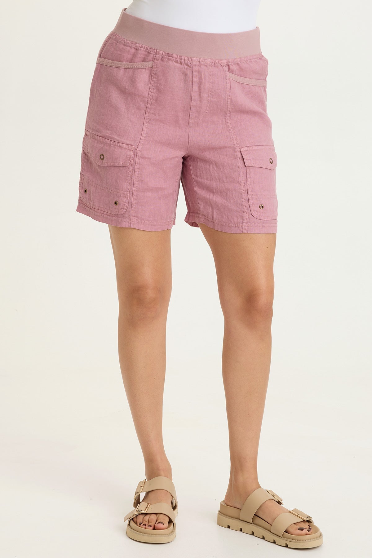 Jayci Linen Cargo Short