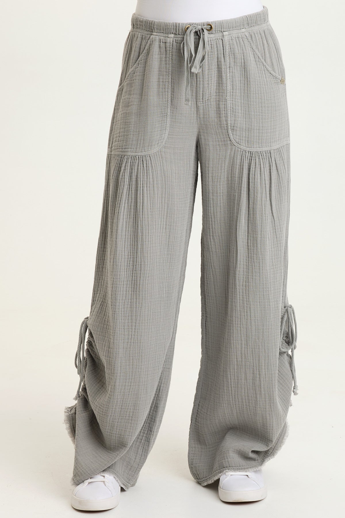 Muriel Gauze Wide-Leg Pant
