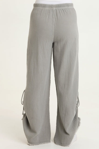 Muriel Gauze Wide-Leg Pant