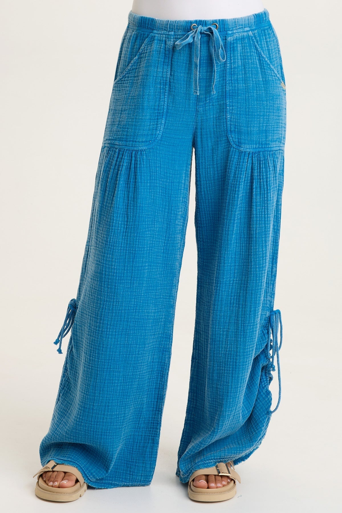 Muriel Gauze Wide-Leg Pant