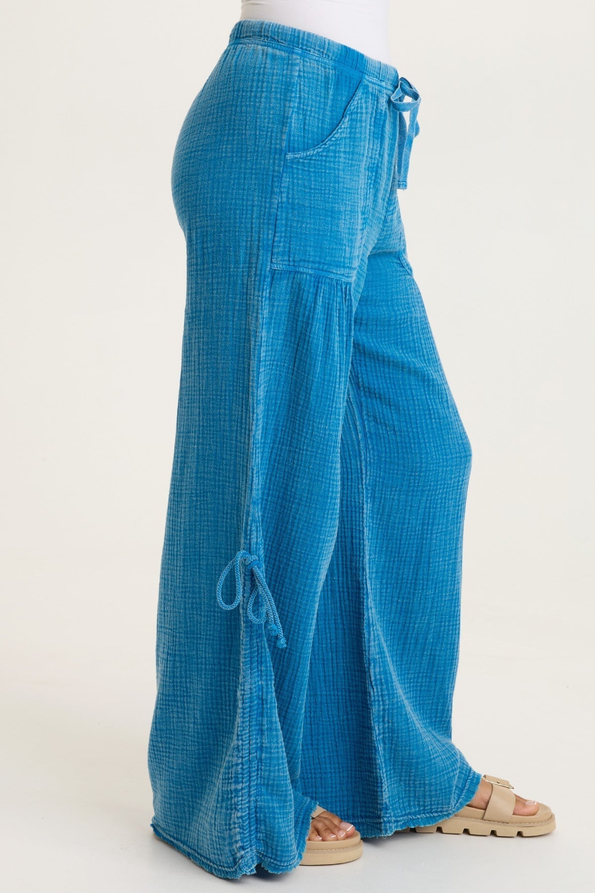 Muriel Gauze Wide-Leg Pant