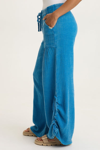 Muriel Gauze Wide-Leg Pant