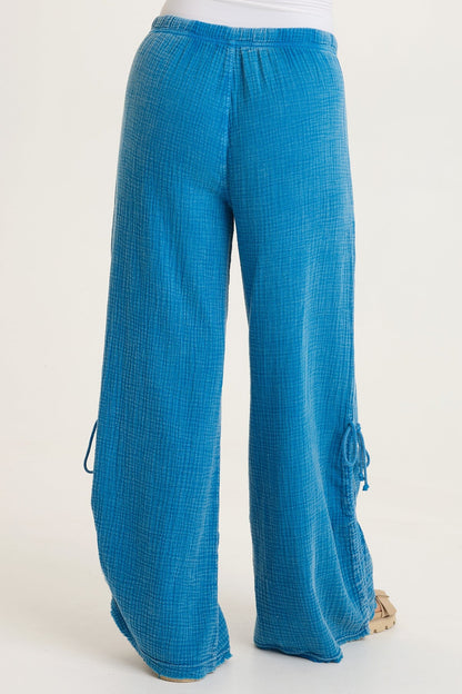 Muriel Gauze Wide-Leg Pant