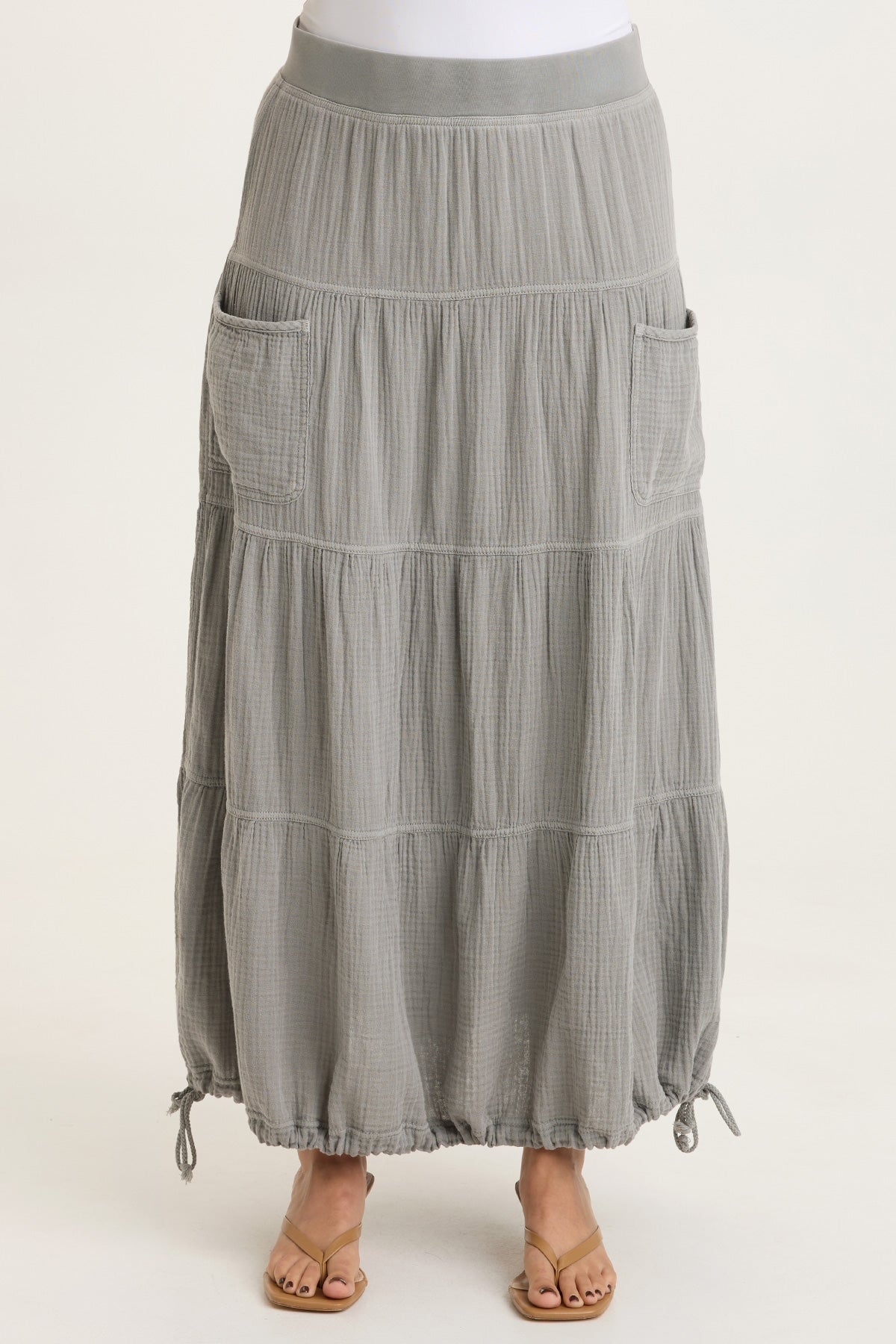 Hewson Gauze Bubble Tiered Skirt