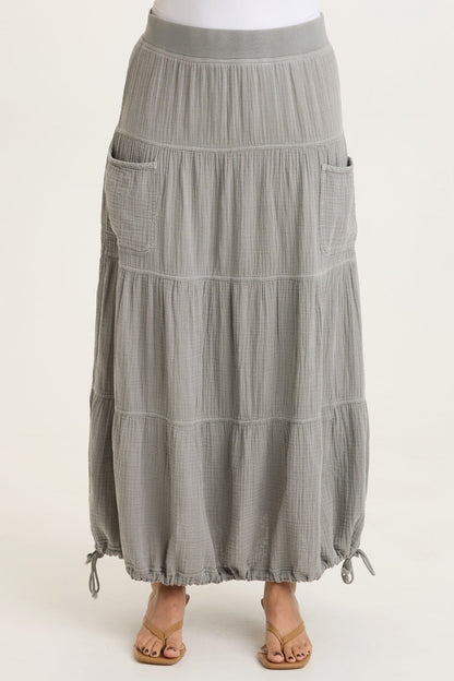 Hewson Gauze Bubble Tiered Skirt