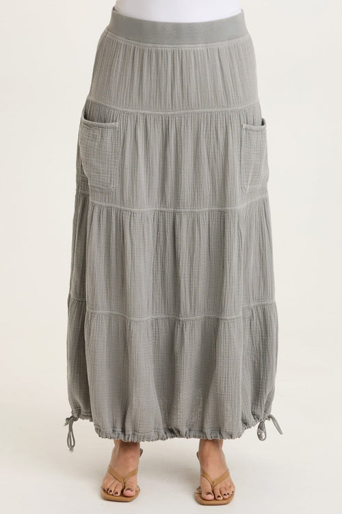 Hewson Gauze Bubble Tiered Skirt