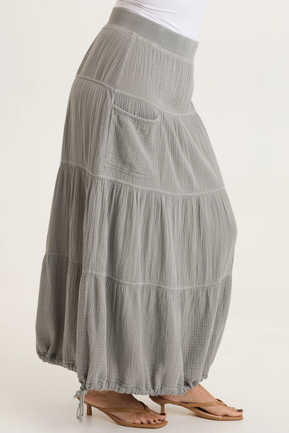 Hewson Gauze Bubble Tiered Skirt