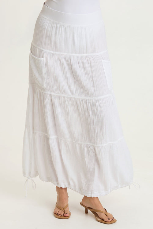 Hewson Gauze Bubble Tiered Skirt