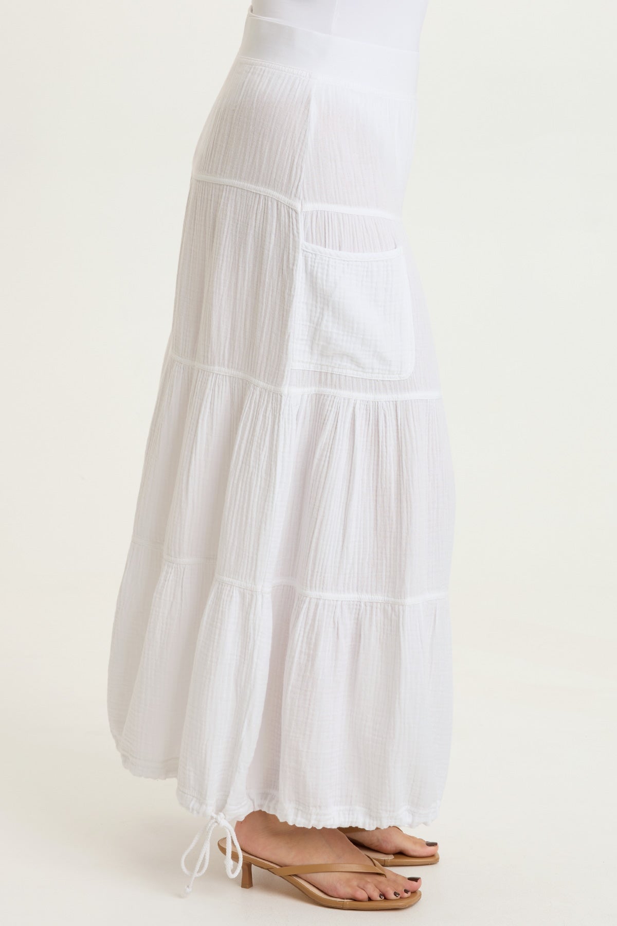 Hewson Gauze Bubble Tiered Skirt