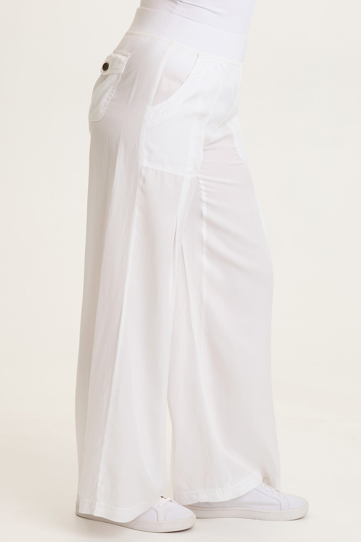 Dacia Twill Pleated Wide Leg Pant