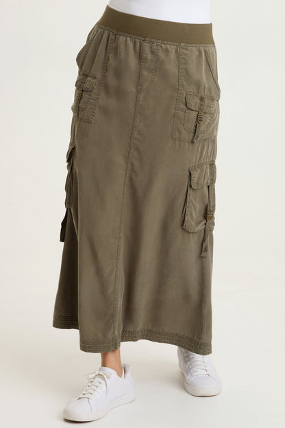 Kimo Tencel Cargo Maxi Skirt