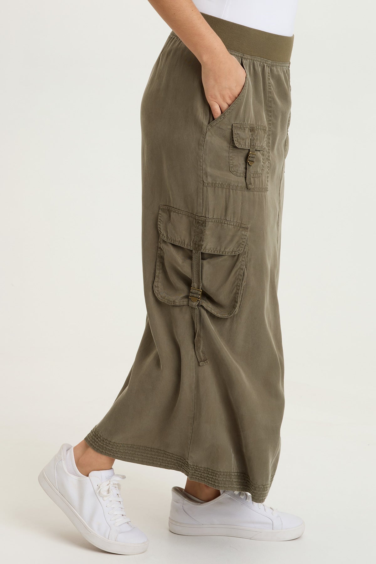 Kimo Tencel Cargo Maxi Skirt