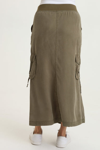 Kimo Tencel Cargo Maxi Skirt
