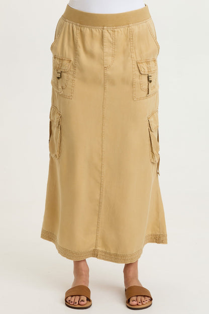 Kimo Tencel Cargo Maxi Skirt