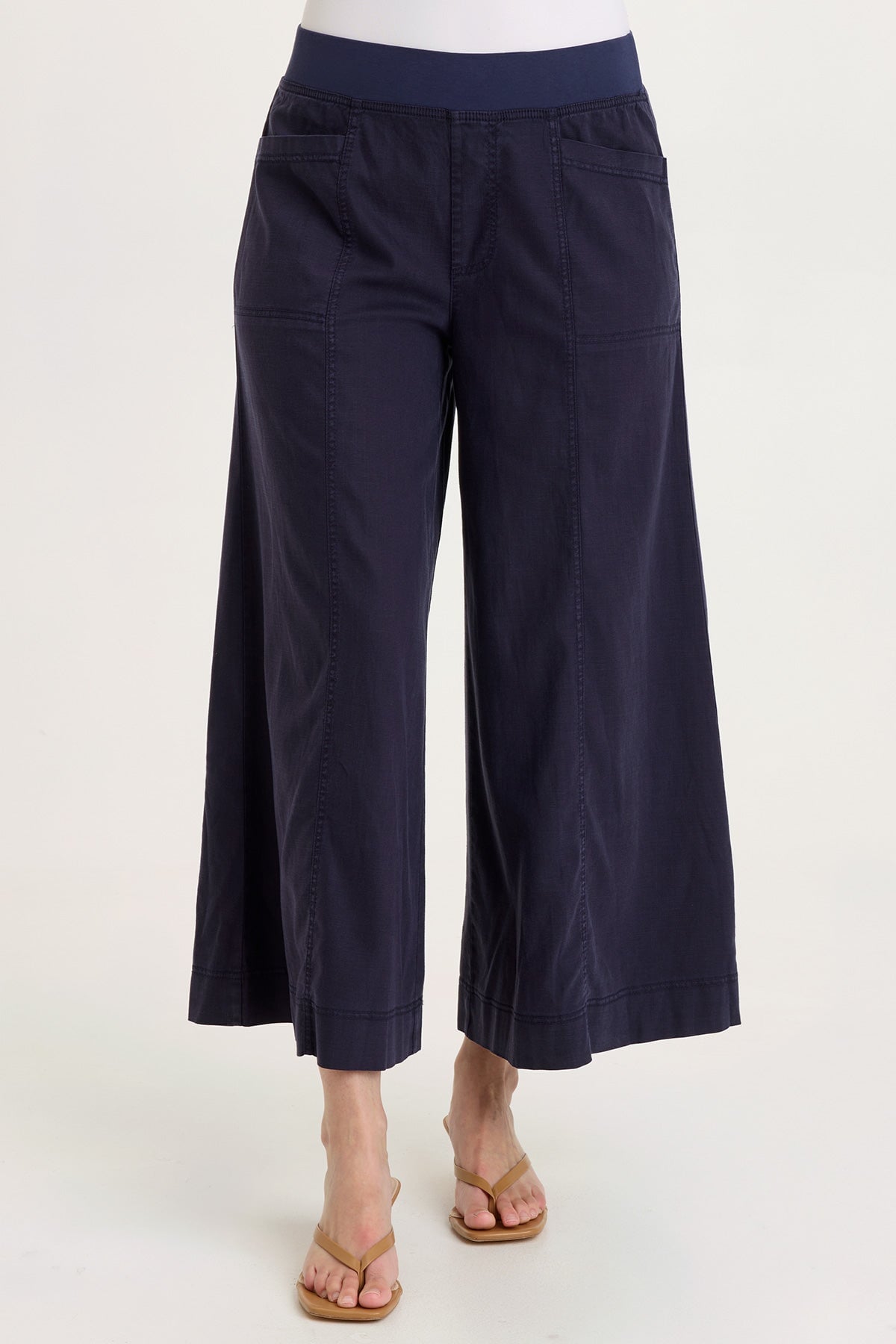 Shaun Twill Wide-Leg Crop
