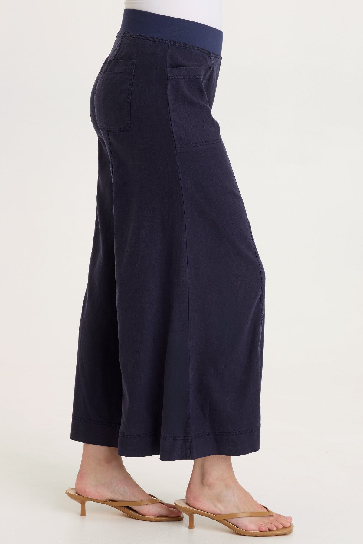 Shaun Twill Wide-Leg Crop