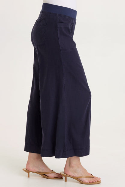 Shaun Twill Wide-Leg Crop
