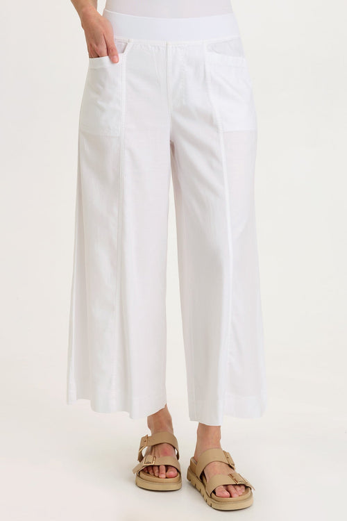 Shaun Twill Wide-Leg Crop