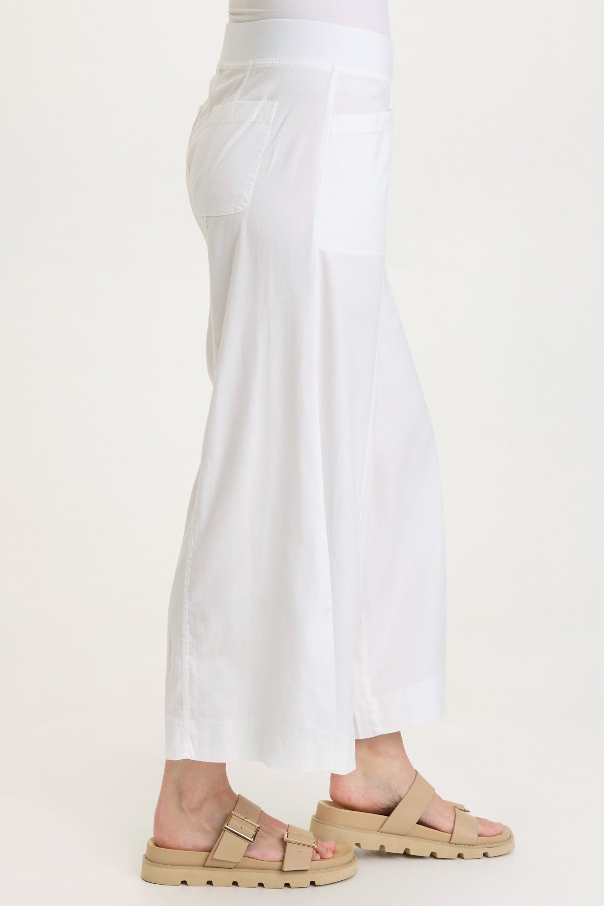 Shaun Twill Wide-Leg Crop