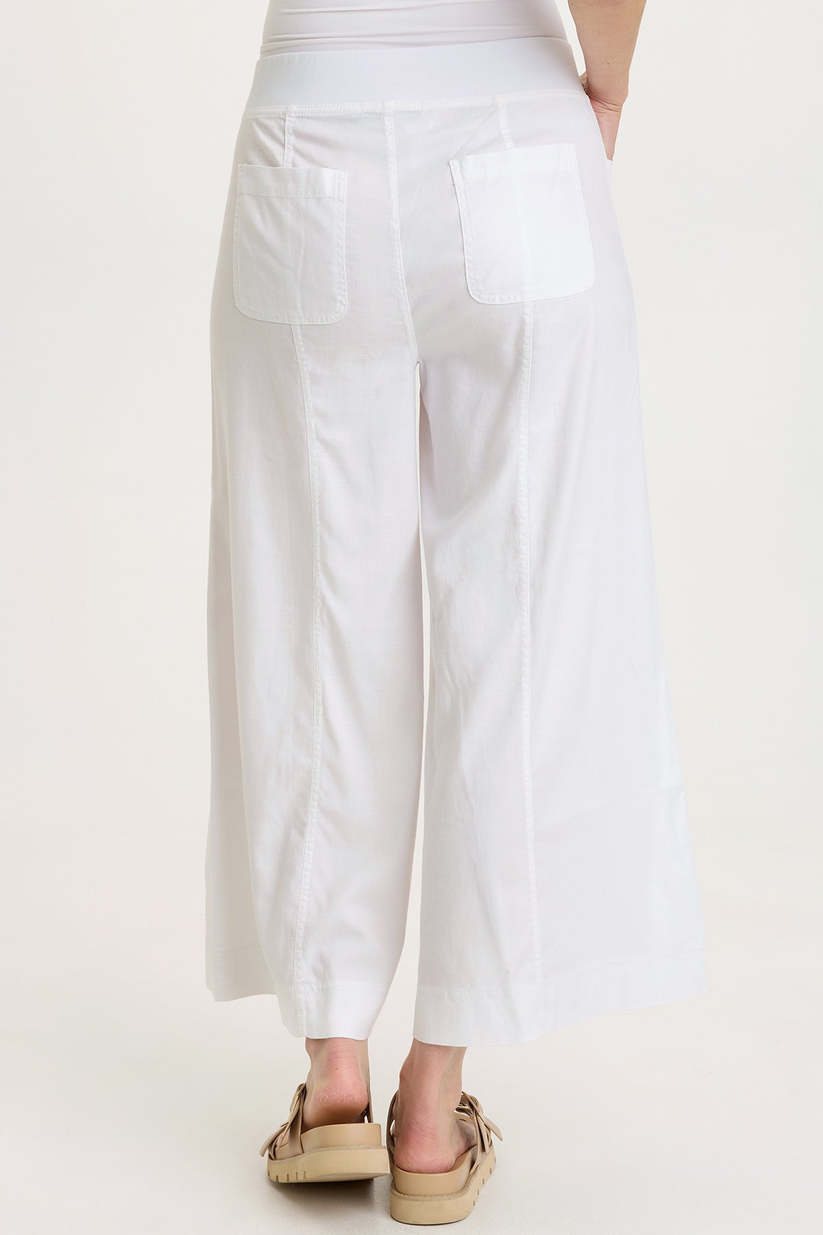 Shaun Twill Wide-Leg Crop
