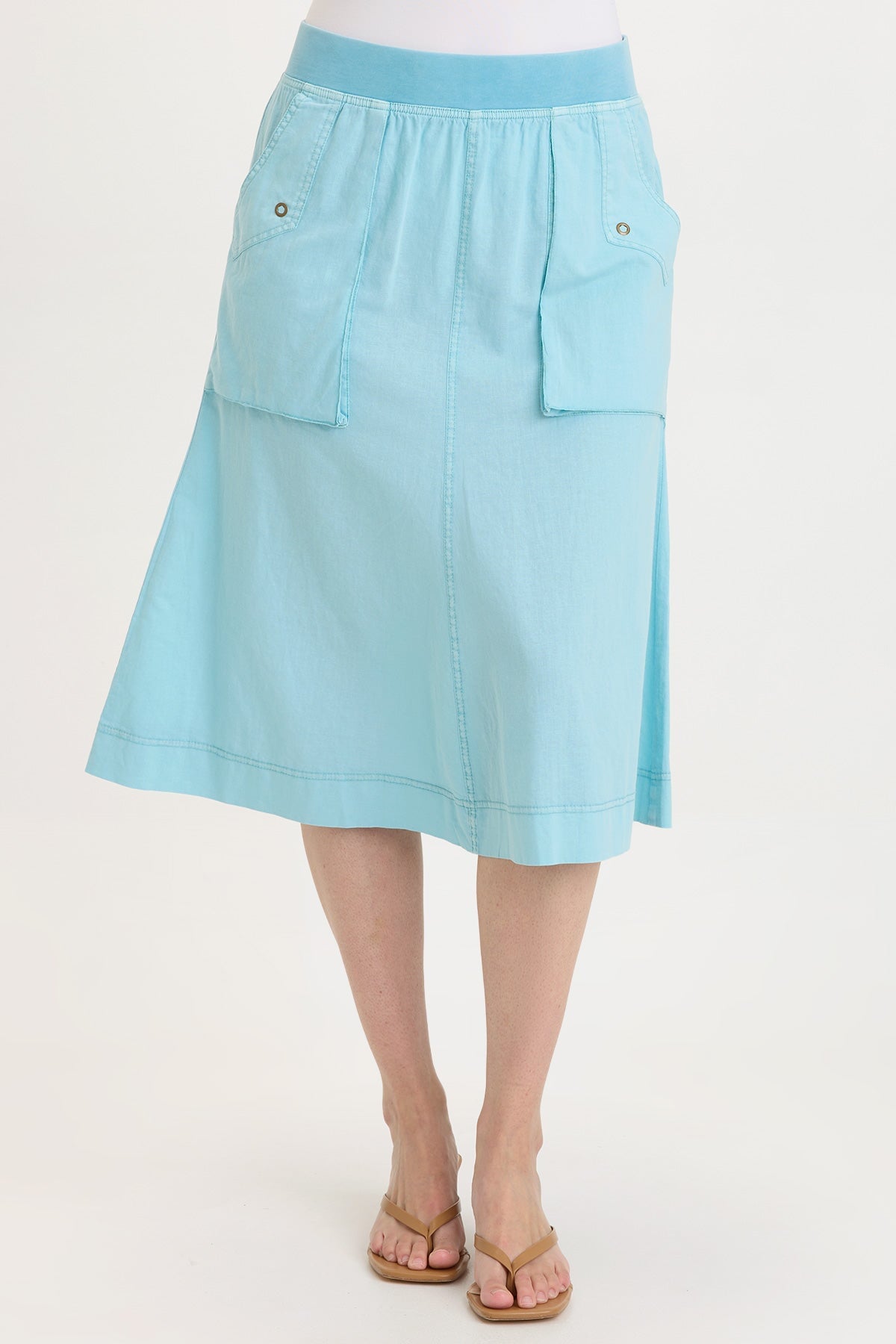 Parvati Cotton Linen Midi Skirt