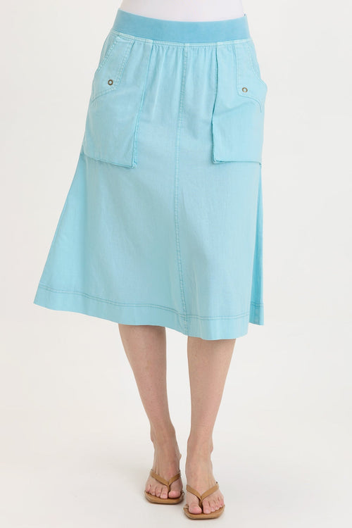 Parvati Cotton Linen Midi Skirt