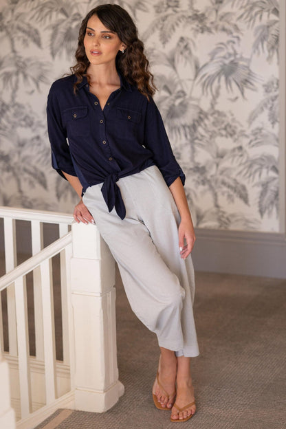 Jisola Cotton Linen Barrel Pant