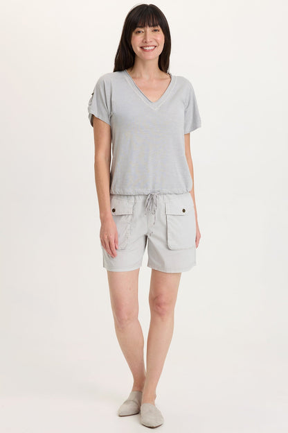 Carlo Poplin Yoked Waist Short