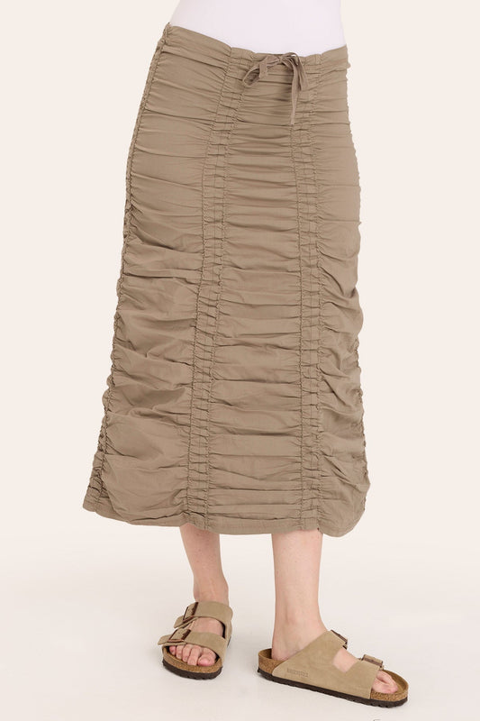 Double Shirred Panel Skirt