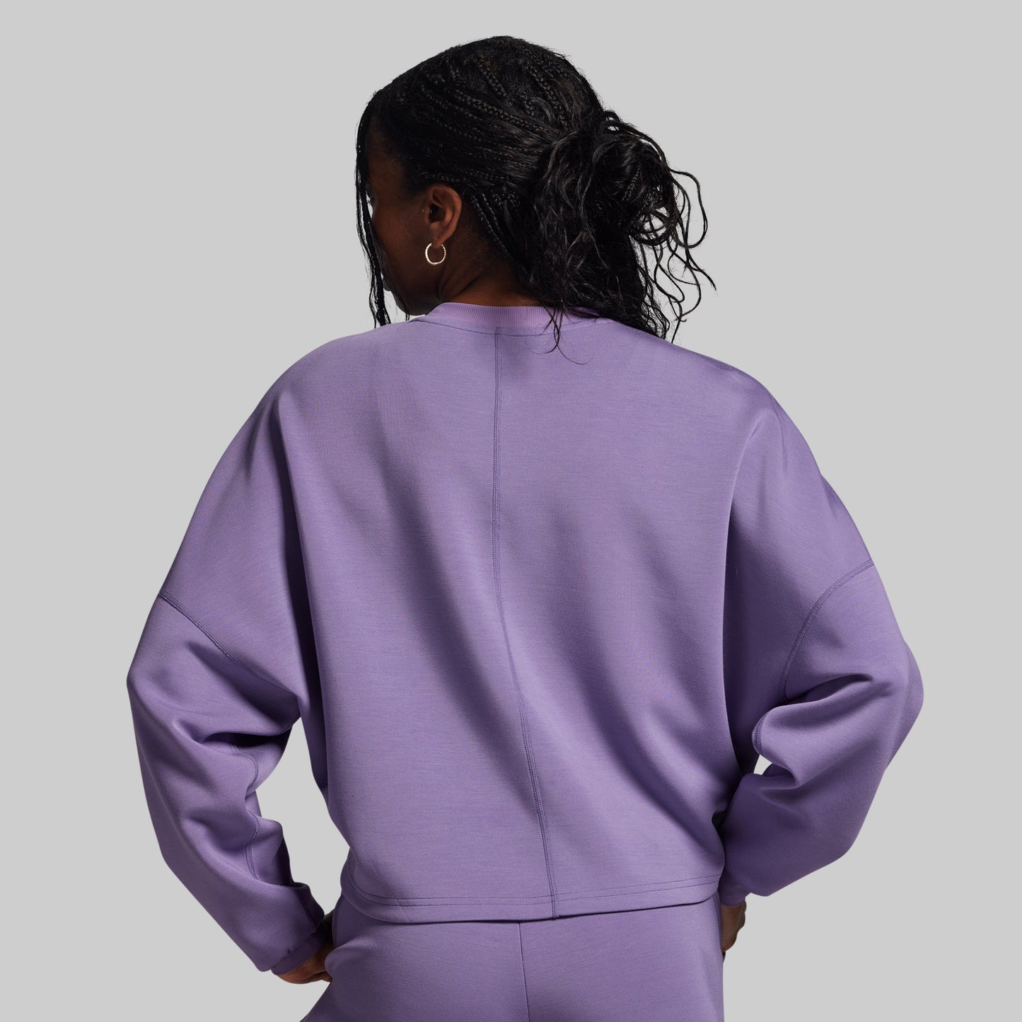 Lounge Lux Cropped Pullover (Soft Grape)