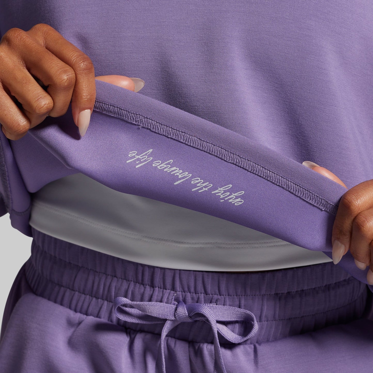 Lounge Lux Cropped Pullover (Soft Grape)