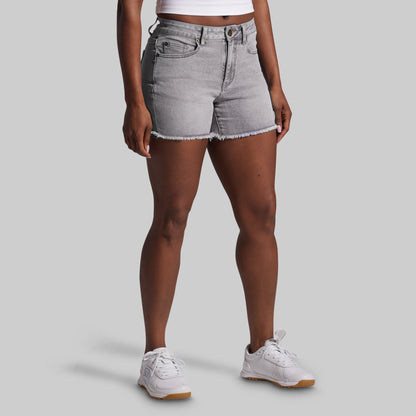 FLEX Stretchy Jean Short (Light Grey Wash)