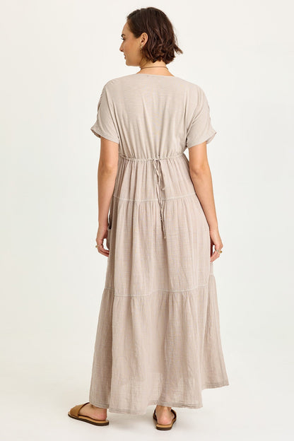 Ignatz Gauze Tiered V-Neck Dress