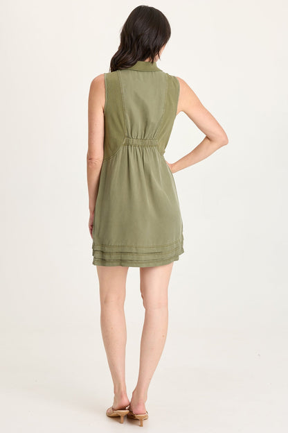 Noya Twill Kangaroo-Pocket Dress