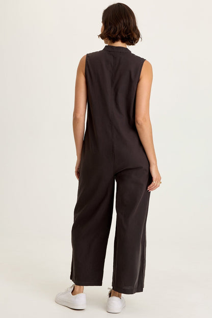 Tawnie Linen Button-Up Jumpsuit