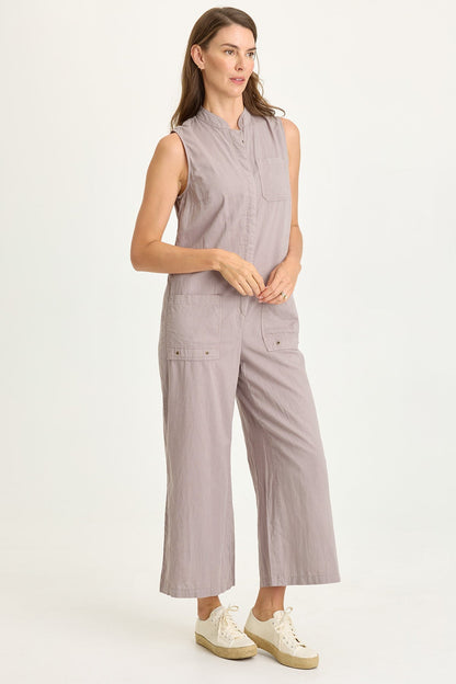 Tawnie Linen Button-Up Jumpsuit
