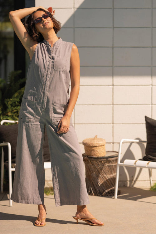 Tawnie Linen Button-Up Jumpsuit
