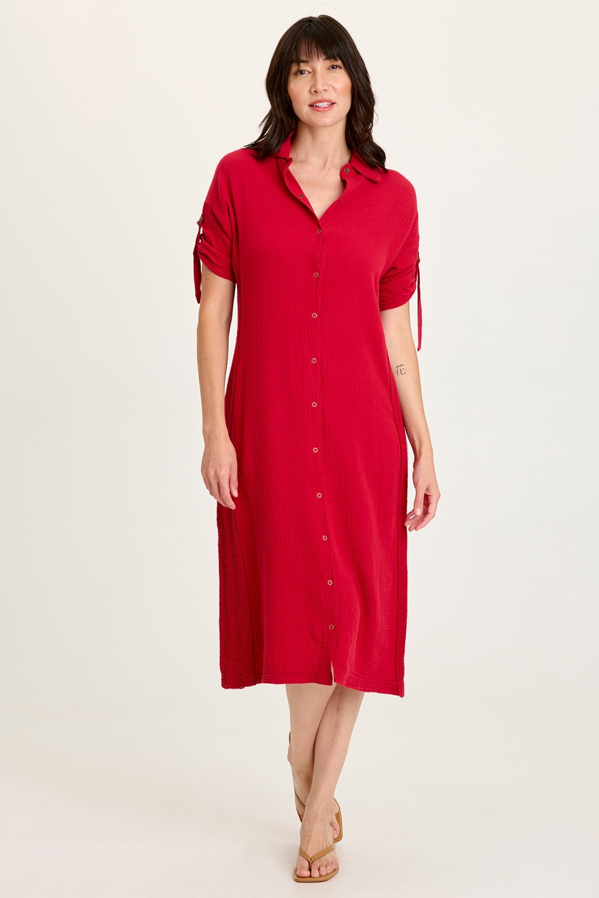 Cantori Gauze Button-Up Dress