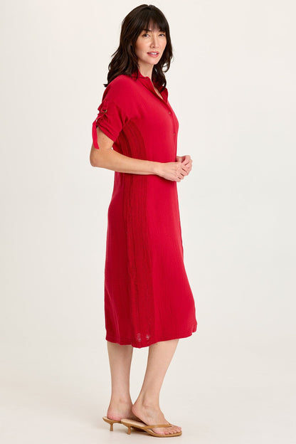 Cantori Gauze Button-Up Dress