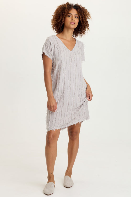 Kenyon Stripe Voile V-Neck Dress