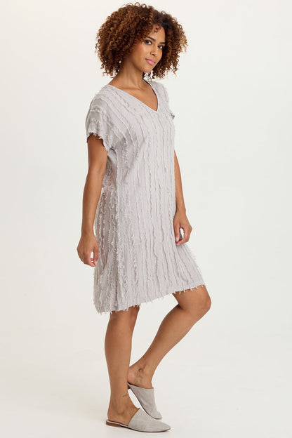 Kenyon Stripe Voile V-Neck Dress